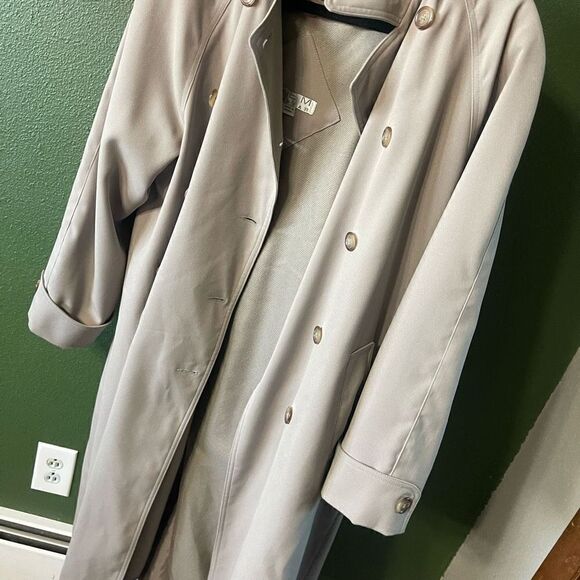 nwot Brem Rainwear tan raincoat trench coat size 8 - Picture 4 of 6